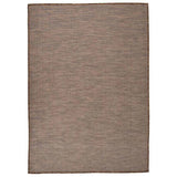 Outdoor Flatweave Rug 140x200 cm Brown 340789