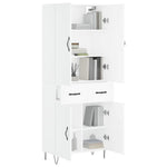 Highboard White 69.5x34x180 cm Engineered Wood 3198177