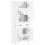 Highboard White 69.5x34x180 cm Engineered Wood 3198177