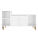 TV Cabinet High Gloss White 100x35x55 cm Engineered Wood 821174
