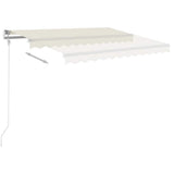 3069922 Manual Retractable Awning with LED 3,5x2,5 m Cream