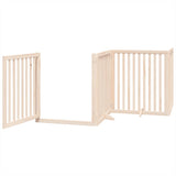 Dog Gate with Door Foldable 10 Panels 800 cm Poplar Wood 3155671