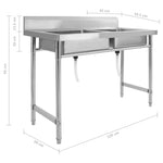 ZNTS Kitchen Sink Double Basin Stainless Steel 144291