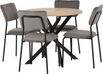 ZNTS Sheldon Round Wooden Top Dining Set 400-401-281