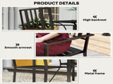 Set of Two Minimal Metal Garden Chairs - Black T3398P317591