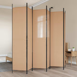 6-Panel Room Divider Beige 300 x 220 cm Fabric 42039214