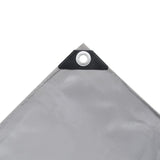 Tarpaulins Grey 4 x 8 m Canvas with PVC Coating 43817