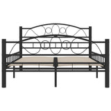 Bed Frame without Mattress Black Steel 120x200 cm 285287