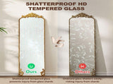 Full Length Mirror, 50 x 160 cm Floor Mirror with Baroque Metal Frame for Bedroom, Living Room, T3398P555114