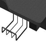 Gaming Desk LED with Z Shape Black 110x60x75 cm 325420