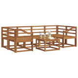 Outdoor Sofa Set 7 pcs Natural Solid Acacia Wood 3366092