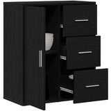 Sideboard with Drawer Black Oak 60 x 31 x 70 cm Engineered Wood 871407