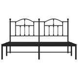 Metal Bed Frame without Mattress with Headboard Black 183x213cm 353444