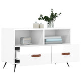 TV Cabinet High Gloss White 80x36x50 cm Engineered Wood 828942