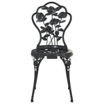 ZNTS Bistro Chairs 2 pcs Cast Aluminium Black 317750