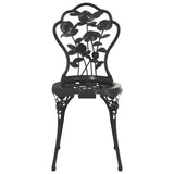 Bistro Chair Set of 2 Black Cast Aluminium Standard 317750