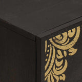 Sideboard with Drawer Black 40 x 33 x 75 cm Solid Mango Wood 4018831