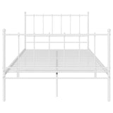 Bed Frame without Mattress White Metal 120x200 cm 324953