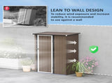 5ft x 3ft Metal Garden Storage Shed, Outdoor Tool Shed with Sloped Roof, Lockable Door for Tools, T3398P318671