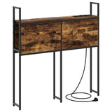 Storage Headboard with Charging Station Smoked oak 75 cm 859777