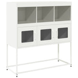 Sideboard White 100.5x39x107 cm Cold-rolled Steel 853421