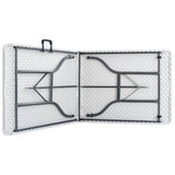 Folding Garden Table White 180x72x72 cm HDPE 48829