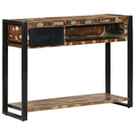 ZNTS Console Table Multicolour 100x35x75 cm Solid Wood Reclaimed 4015930