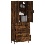 Highboard Smoked Oak 69.5x34x180 cm Engineered Wood 3195848