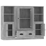 Highboards 3 pcs Concrete Grey Engineered Wood 3185323