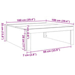 ZNTS Coffee Table Artisan Oak 100x100x35 cm Engineered Wood 856685