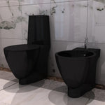 Black Ceramic Toilet & Bidet Set 270567