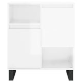 Sideboard High Gloss White 60x35x70 cm Engineered Wood 831198