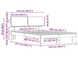 Bed Frame with Upholstered Headboard Black 120 x 200 cm 877491