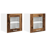 Hanging Cabinet 2 pcs Old Wood 40 x 31 x 40 cm Engineered Wood 884207