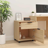 Mobile File Cabinet with Wheels Sonoma Oak 45x38x54 cm Engineered Wood 811523