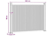 Fence Panel WPC and Aluminium Black 42039053