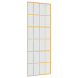 Sliding Door Gold 76x205 cm Frosted ESG Glass and Aluminium 155175