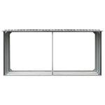 ZNTS Garden Log Storage Shed Galvanised Steel 330x92x153 cm Grey 44860