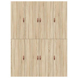 Storage Bed Frame Sonoma Oak 140 x 190 cm Engineered Wood 3335431