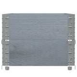 Pallet Collars 2 pcs Grey 100x50 cm Solid Wood Pine 4010284