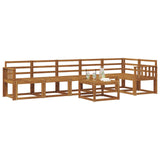 Outdoor Sofa Set 7 pcs Natural Solid Acacia Wood 3366492