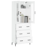 Highboard White 69.5x34x180 cm Engineered Wood 3198401
