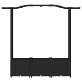 Raised Bed with Trellis and Roof Black 164 x 40 x 142 cm PP 42032531