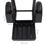 Telescopic Hand Trolley 200 kg Black and Red 146665