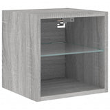 8 Piece TV Wall Units with LED Grey Sonoma Engineered Wood 3216638