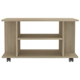 TV Cabinet with Castors Sonoma Oak 80x40x45 cm Engineered Wood 800192