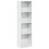Bookcase High Gloss White 40x24x143 cm Engineered Wood 858304