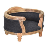 Carved Battleship Tweed Pet Bed IN1671