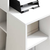 Desk with Shelf White 90 x 48 x 101.5 cm Engineered Wood 869522