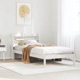 Bed Frame without Mattress White 90x190 cm Single Solid Wood Pine 3306528